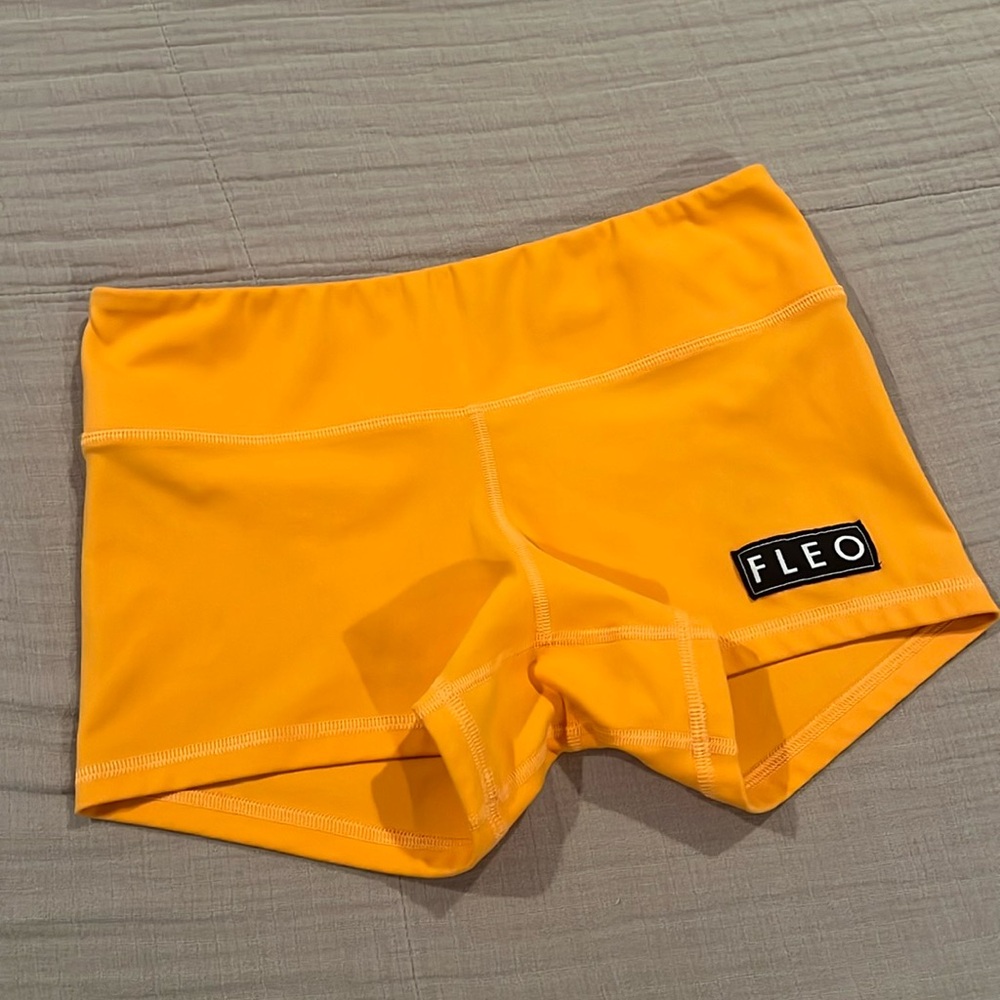 Fleo Women's Athletic Shorts in Bright Orange